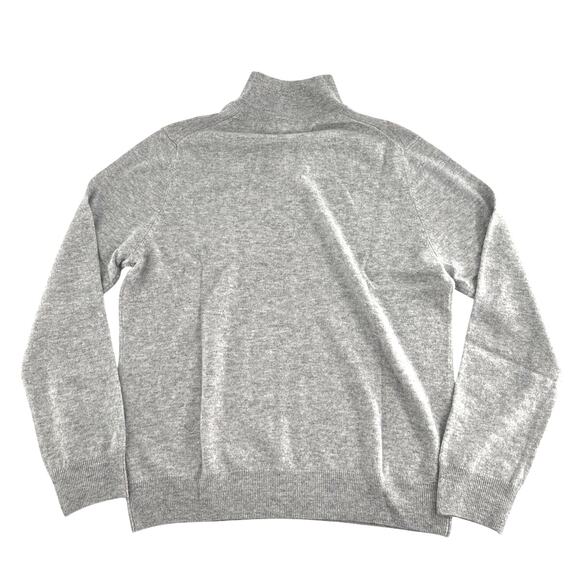 Naadam Signature Cashmere Color Blocked Quarter Zip Sweatshirt Size L - Picture 12 of 14